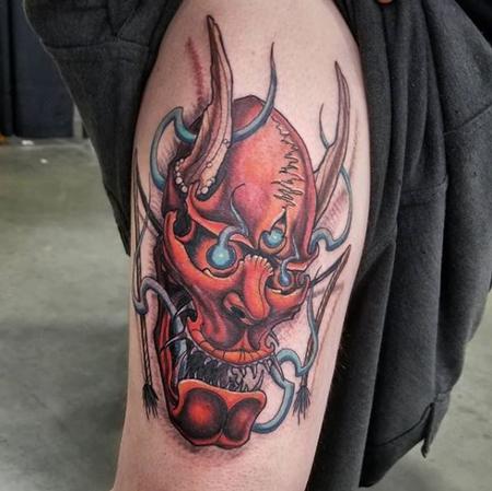 Tattoos - Cody Cook Red Hannya Mask - 137921